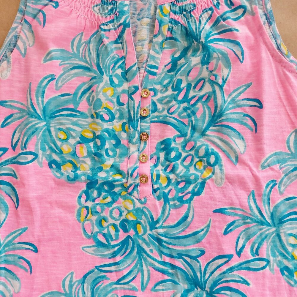Lilly Pilitzer Hot Pink Tank Blouse Top Women's XS - Picture 3 of 8